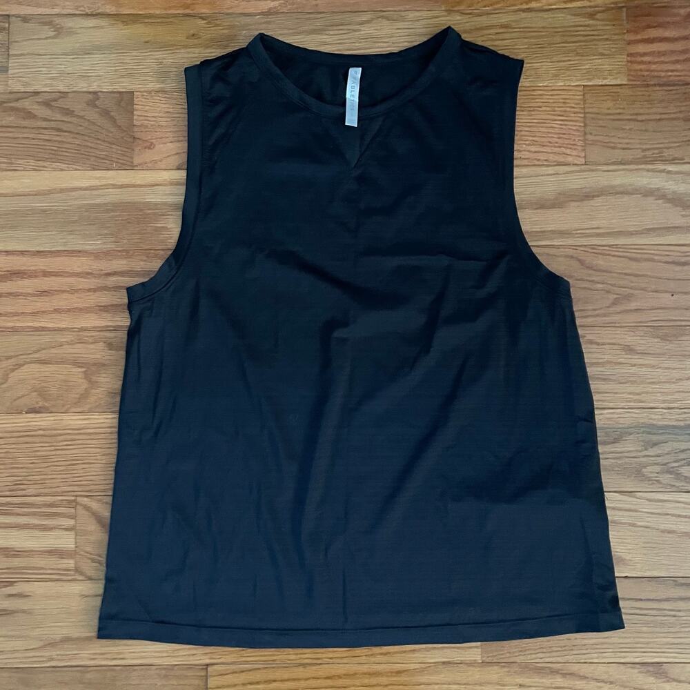 Fabletics Black Eco Muscle Tank Workout Gym Training Top Small Small